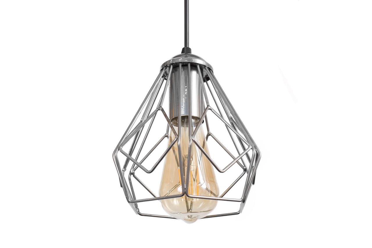 Подвесной светильник MSK ELECTRIC Milan в стиле лофт под лампу Е27 Хром (NL 538 CR) - фото 2