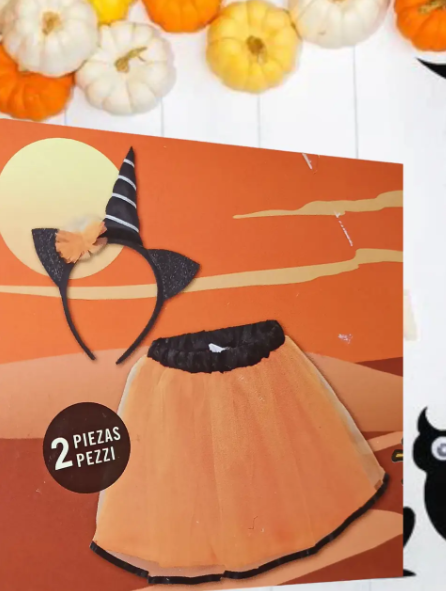 Костюм для Хэллоуина для девочки Единорог 3-5 лет Оранжево-черный (522082) - фото 2 Костюм для Хэллоуина для девочки Единорог 3-5 лет Оранжево-черный (522082) - фото 2