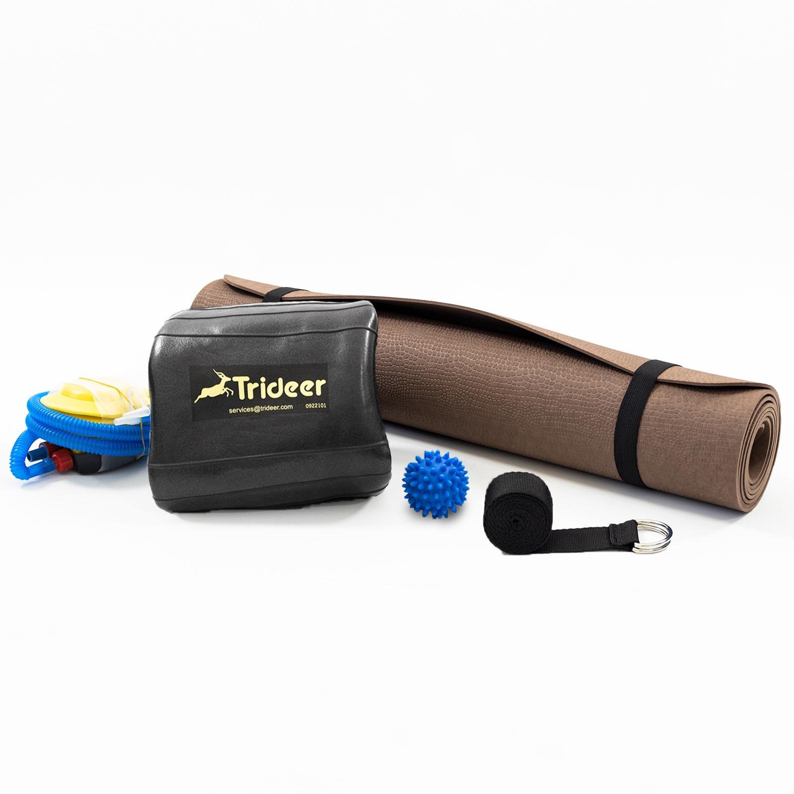 Коврик для йоги и фитнеса OSPORT Set 99 фитбол 65 см массажный мячик и ремень для растяжки Коричнево-черный (n-0129) - фото 2 Коврик для йоги и фитнеса OSPORT Set 99 фитбол 65 см массажный мячик и ремень для растяжки Коричнево-черный (n-0129) - фото 2