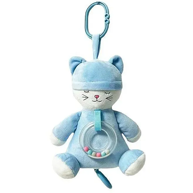 Іграшка-підвіска для малюків музична Tulilo Котик з пластику та текстилю 18 см Білий з блакитним (150-98-9204)