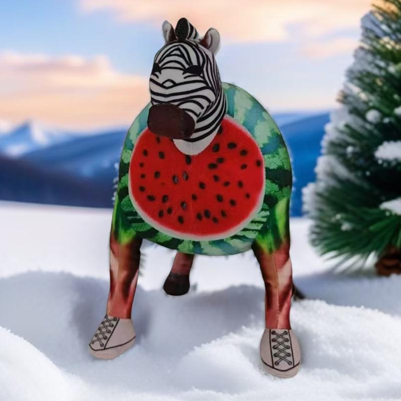 Мягкая игрушка мем Брейнрот Watermelon Zebra (арт EPC14931M)