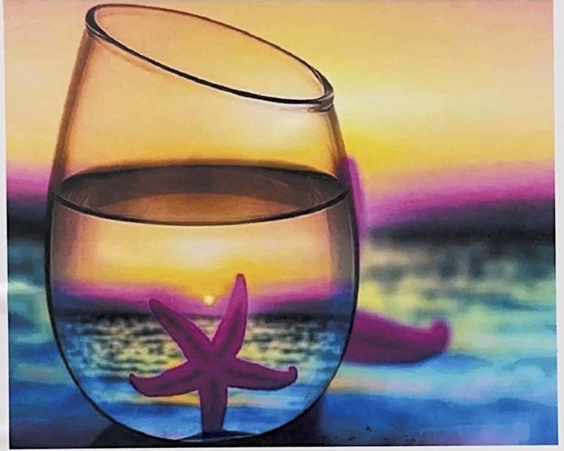 Алмазная мозаика Морская звезда в вазе на холсте с подрамником 40х50 см (GA74719)