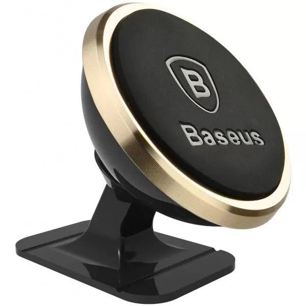 Автомобільний тримач для телефону BASEUS 360-degree Rotation Magnetic Mount Holder на торпеду Gold (SUGENT-NT0V)