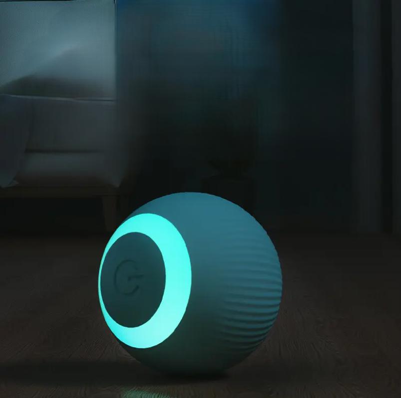 Мячик для животных интерактивный для кошек и собак с подсветкой Голубой (LY-599-Blue) - фото 5 Мячик для животных интерактивный для кошек и собак с подсветкой Голубой (LY-599-Blue) - фото 5