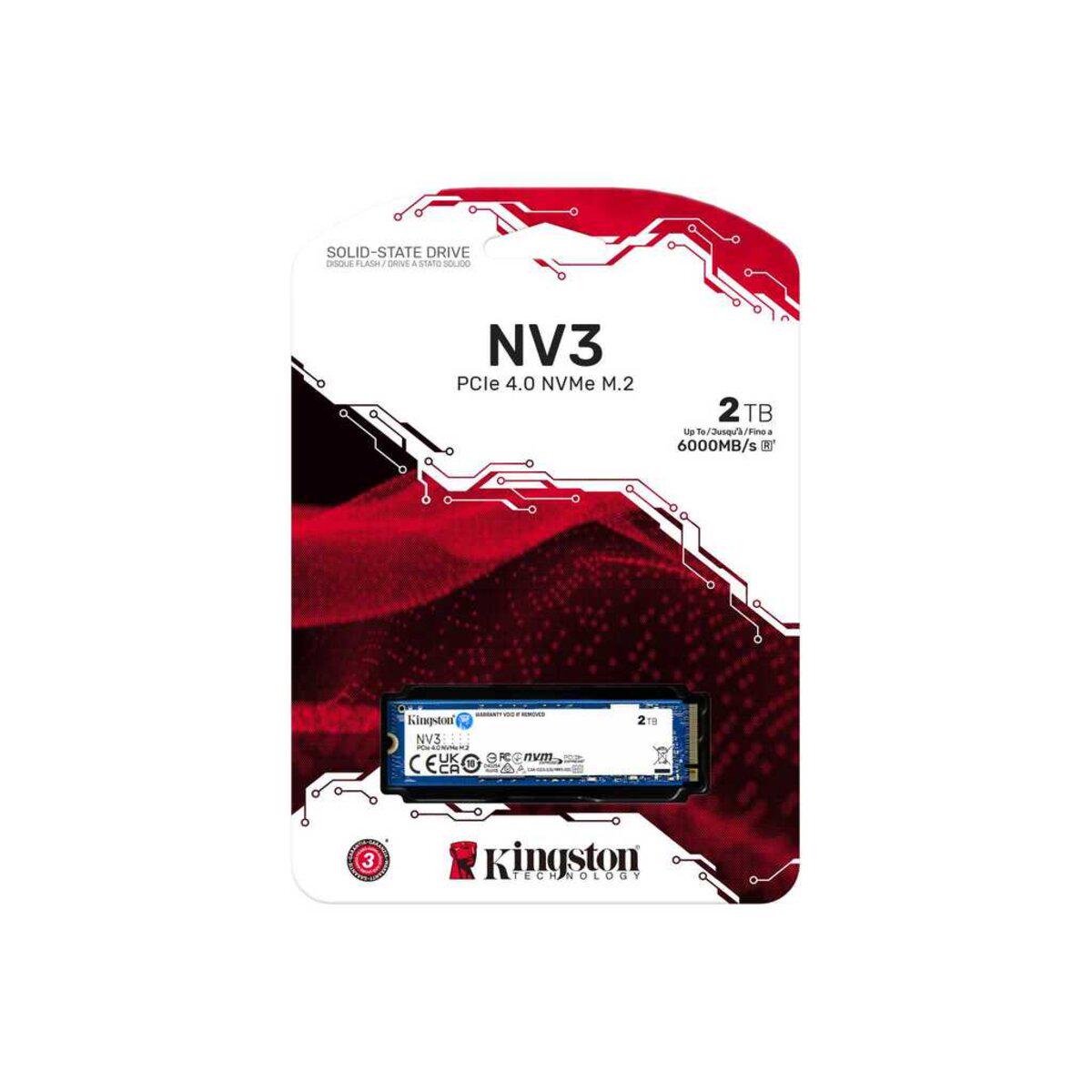 SSD-диск Kingston M.2 NV3 2000 GB PCIe 4.0 NVMe (SNV3S/2000G) - фото 3 SSD-диск Kingston M.2 NV3 2000 GB PCIe 4.0 NVMe (SNV3S/2000G) - фото 3