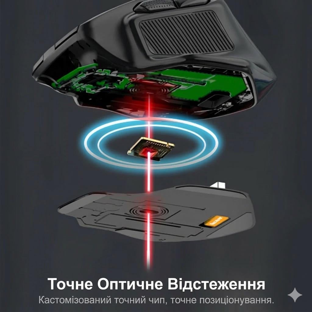 Миша бездротова комп'ютерна E-YOOSO X31 Pro Чорний - фото 6