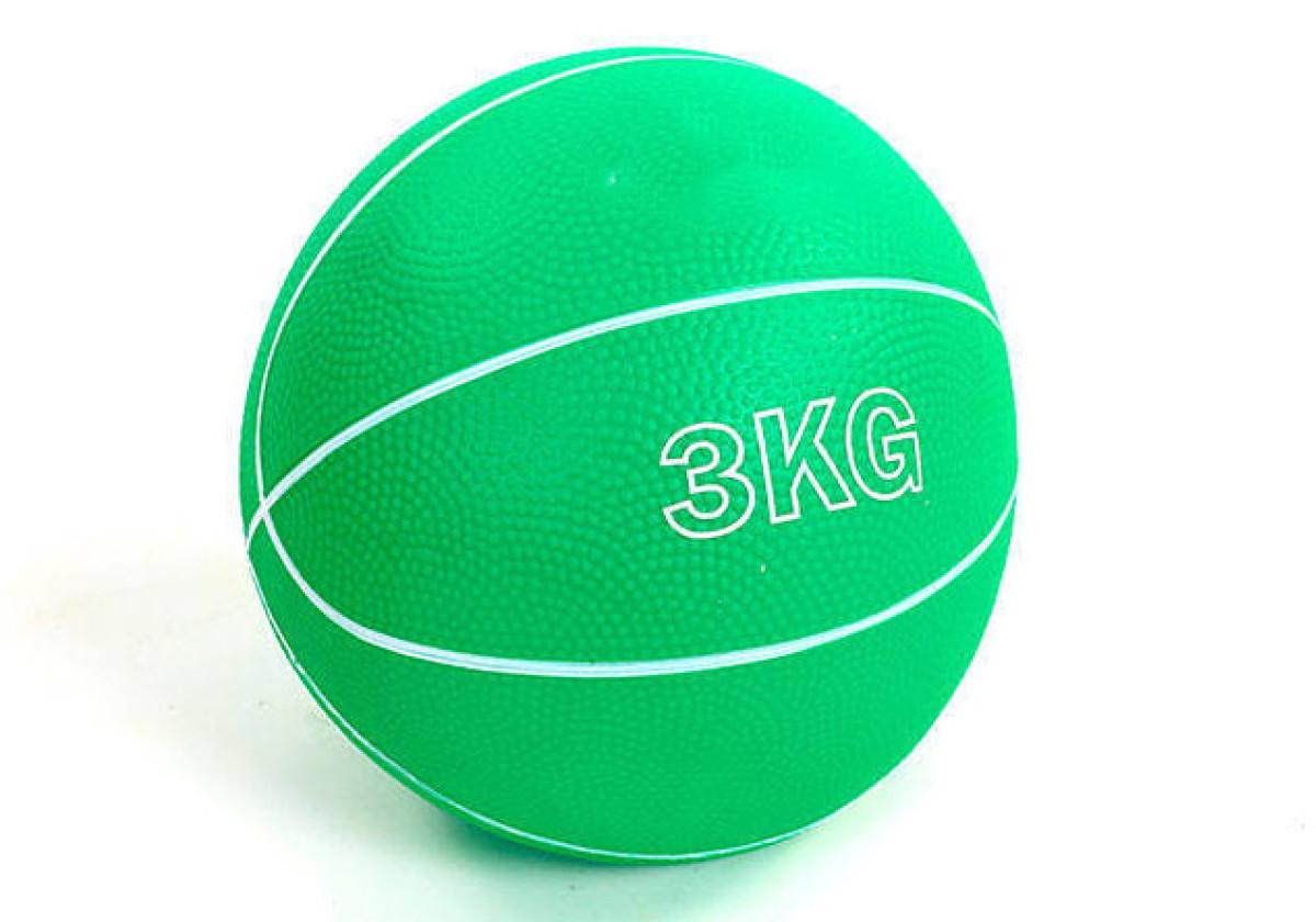 Медбол EasyFit MedicBall 3 кг Зеленый (EF-8407-3) - фото 1