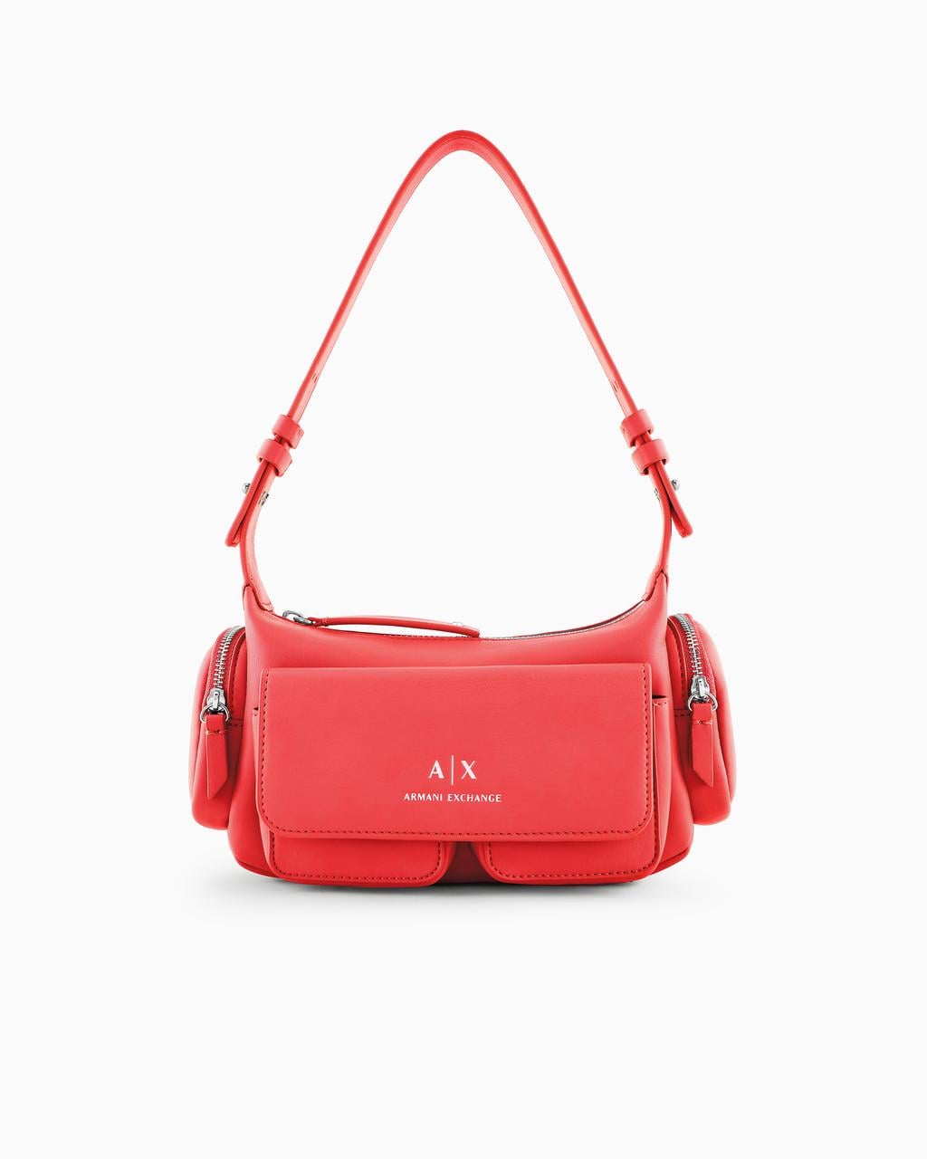 Женская сумка Armani Exchange Великий шнур лапки с боковыми коробками красная (2841096328)