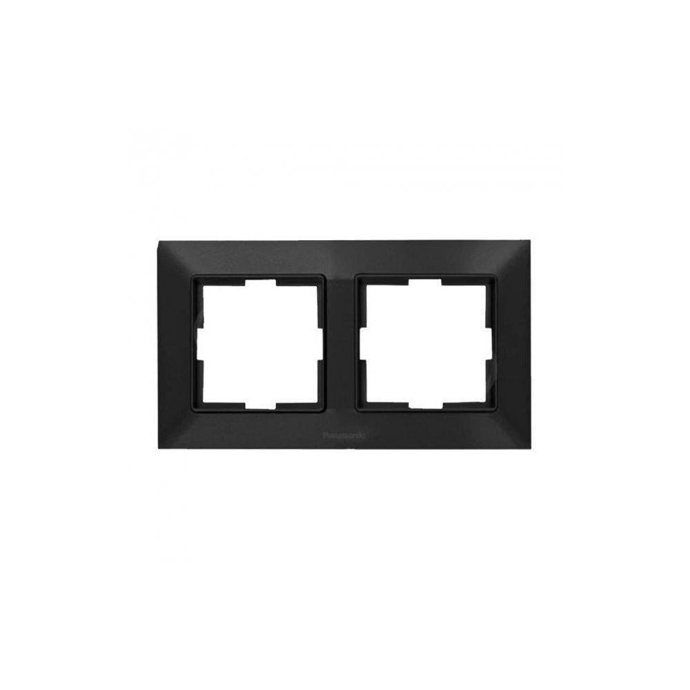 Рамка Panasonic Arkedia Slim 2-ая горизонтальная Черный (15636-е)
