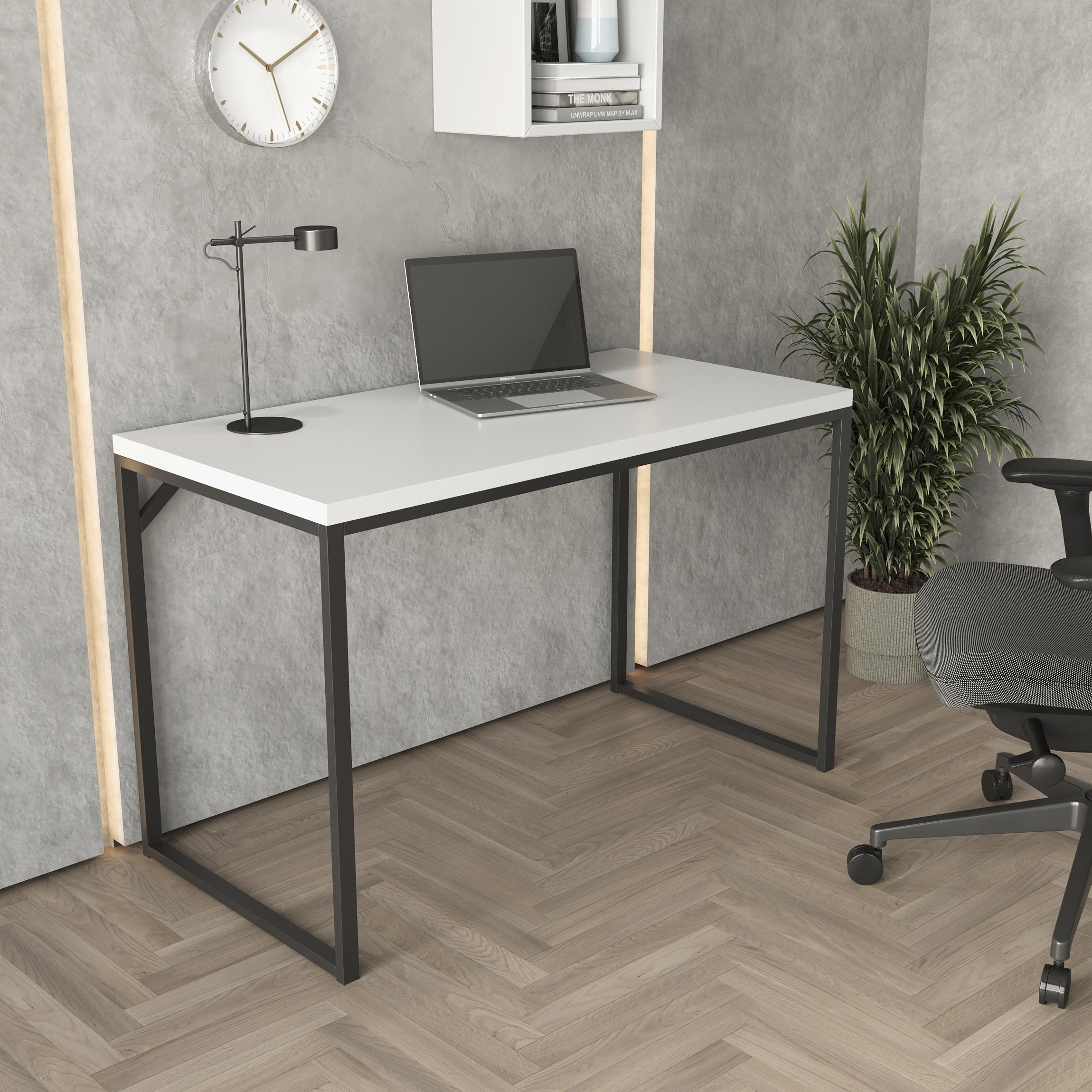 Стол письменный лофт Серия 01 1400х700х32 мм Белый (23492374) - фото 1 Стол письменный лофт Серия 01 1400х700х32 мм Белый (23492374) - фото 1