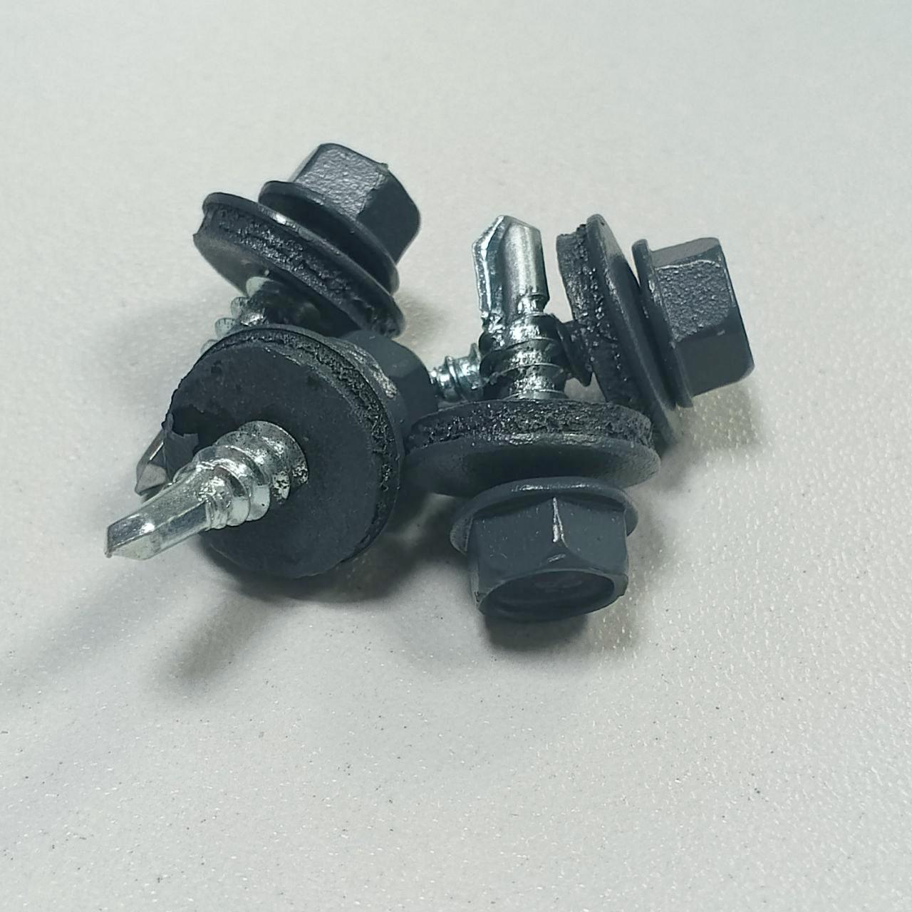 Саморез по металлу KrepTech 4,8x19 мм RAL 7016 МАТ 250 шт. уп. (29469391) - фото 2