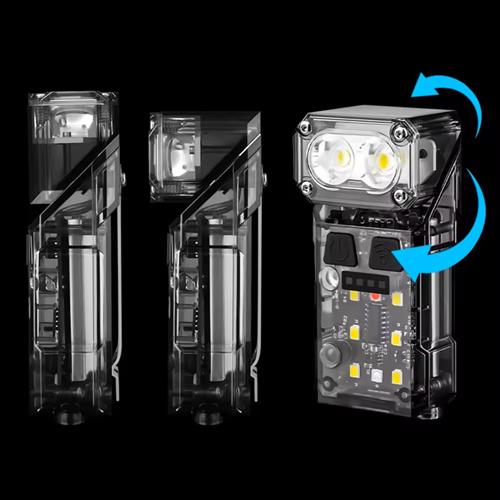 Фонарь налобный X52-2LED+6SMD RGB IP65/Li-Ion/USB-C/Motion sensor/Power indicator/клипса/магнит Black - фото 5