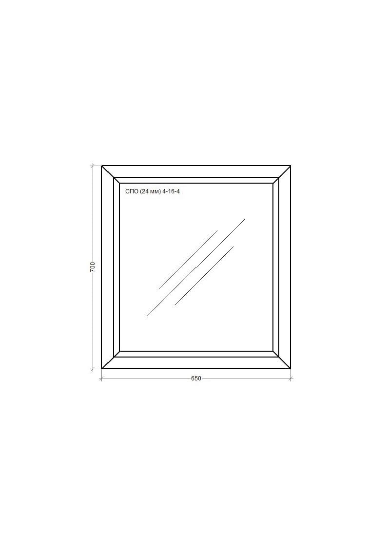 Окно металлопластиковое WDS MiroPlast глухое 650х700 мм - фото 2 Окно металлопластиковое WDS MiroPlast глухое 650х700 мм - фото 2