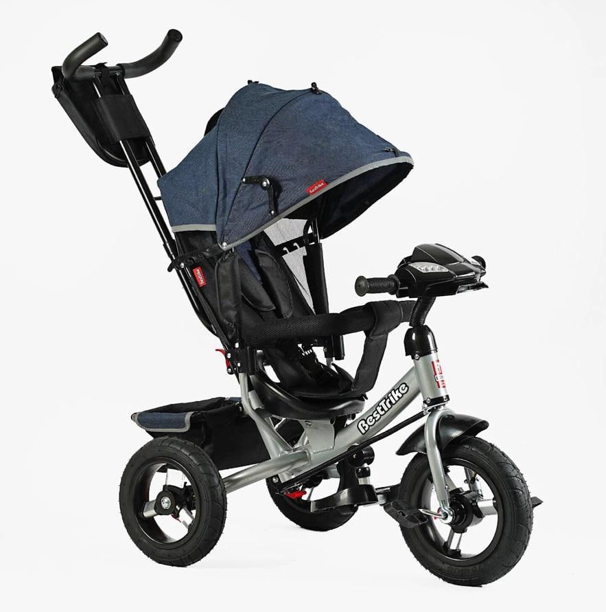 Велосипед трехколесный Best Trike с родительской ручкой/надувными колесами (3390 32-068)