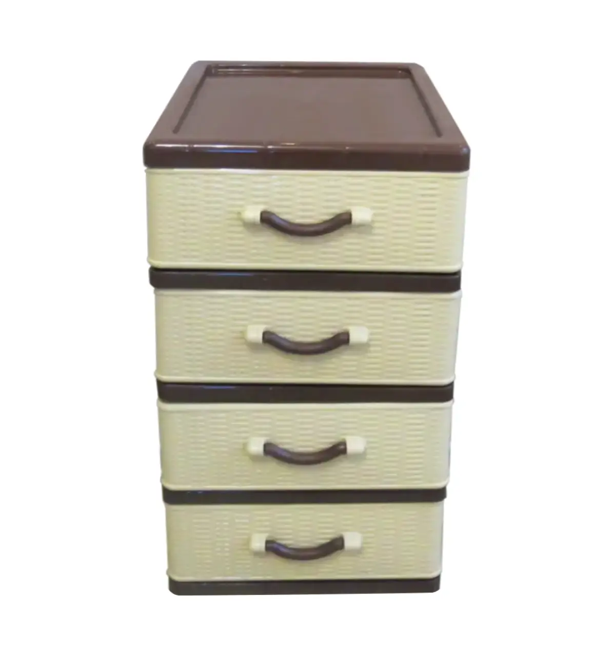 Комод пластиковый 4 ящика 43х34х64 см Бежево-коричневый (29439015) - фото 4 Комод пластиковый 4 ящика 43х34х64 см Бежево-коричневый (29439015) - фото 4