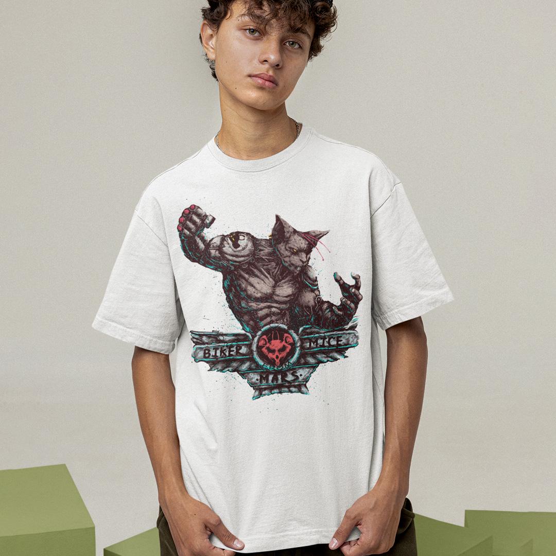 Футболка унісекс Biker Mice From Mars Vinnie wht 2XL Білий (31931905)