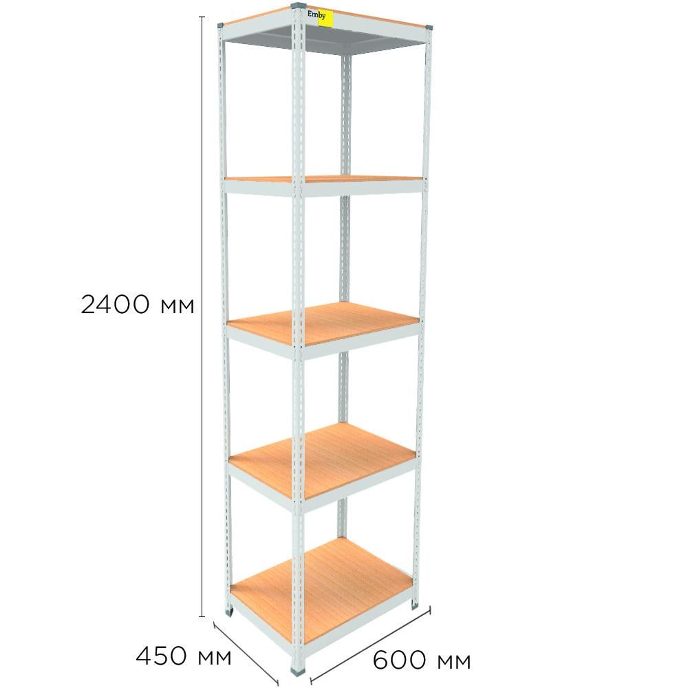 Стеллаж металлический MRL-2400 600x450 Белый (1734931798) - фото 2