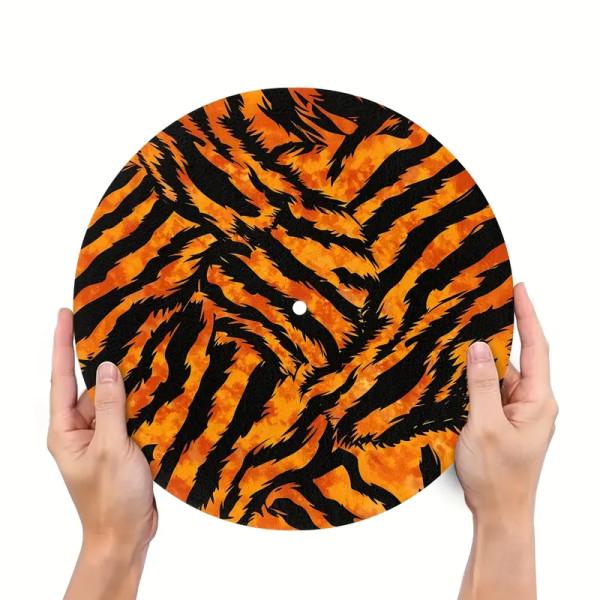 Коврик с принтом Тигр для винилового проигрывателя из войлока