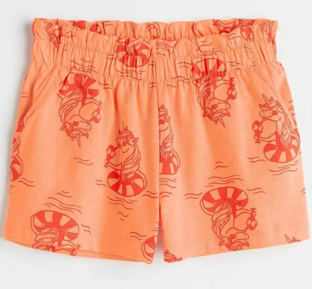 Шорты детские h&m на резинке с карманами 116 см Персиковый (1235698)