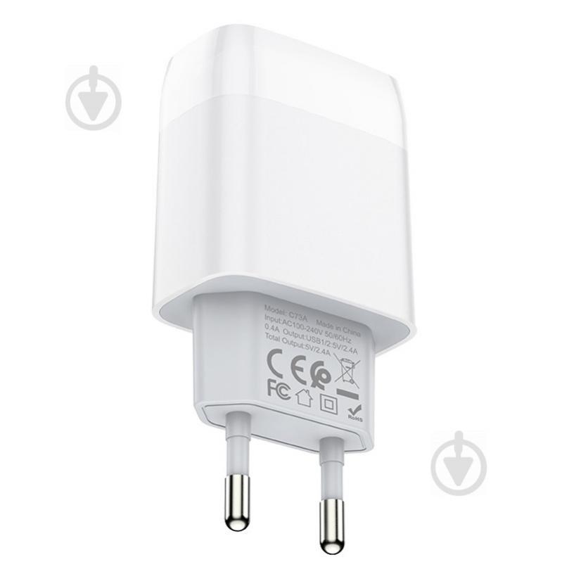 СЗУ HOCO C73A (2USB/2.4A) (Белый) 900357 - фото 3