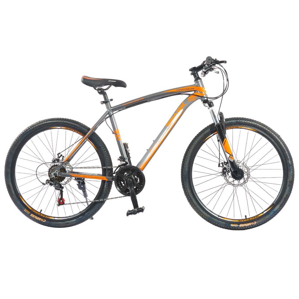 Велосипед Spark Magnum 19 с амортизационной вилкой колеса  26'' алюминиевая рама 19'' Серо-оранжевый (1489700552)