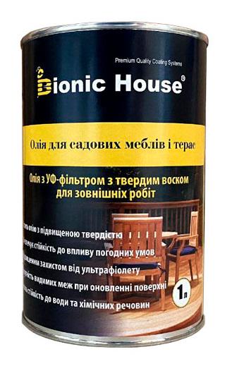 Масло для деревянной садовой мебели Bionic House 1 л Грей (13893162)