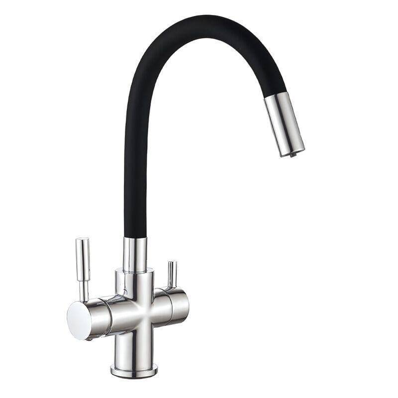 Смеситель кухонный MIXXUS PREMIUM HANS 021 REFLECTOR Black (MI5934)