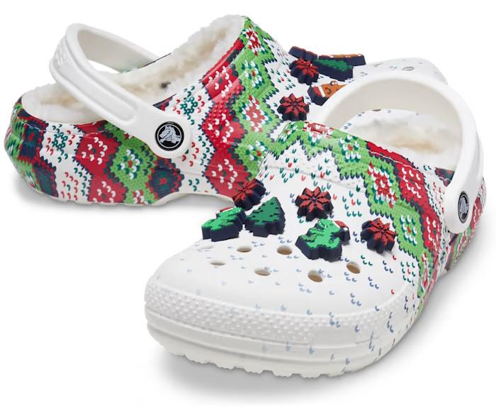 Сабо Crocs Classic Lined Holiday Charm р. W7/EUR 37-38 White/Multi (10856937) - фото 1