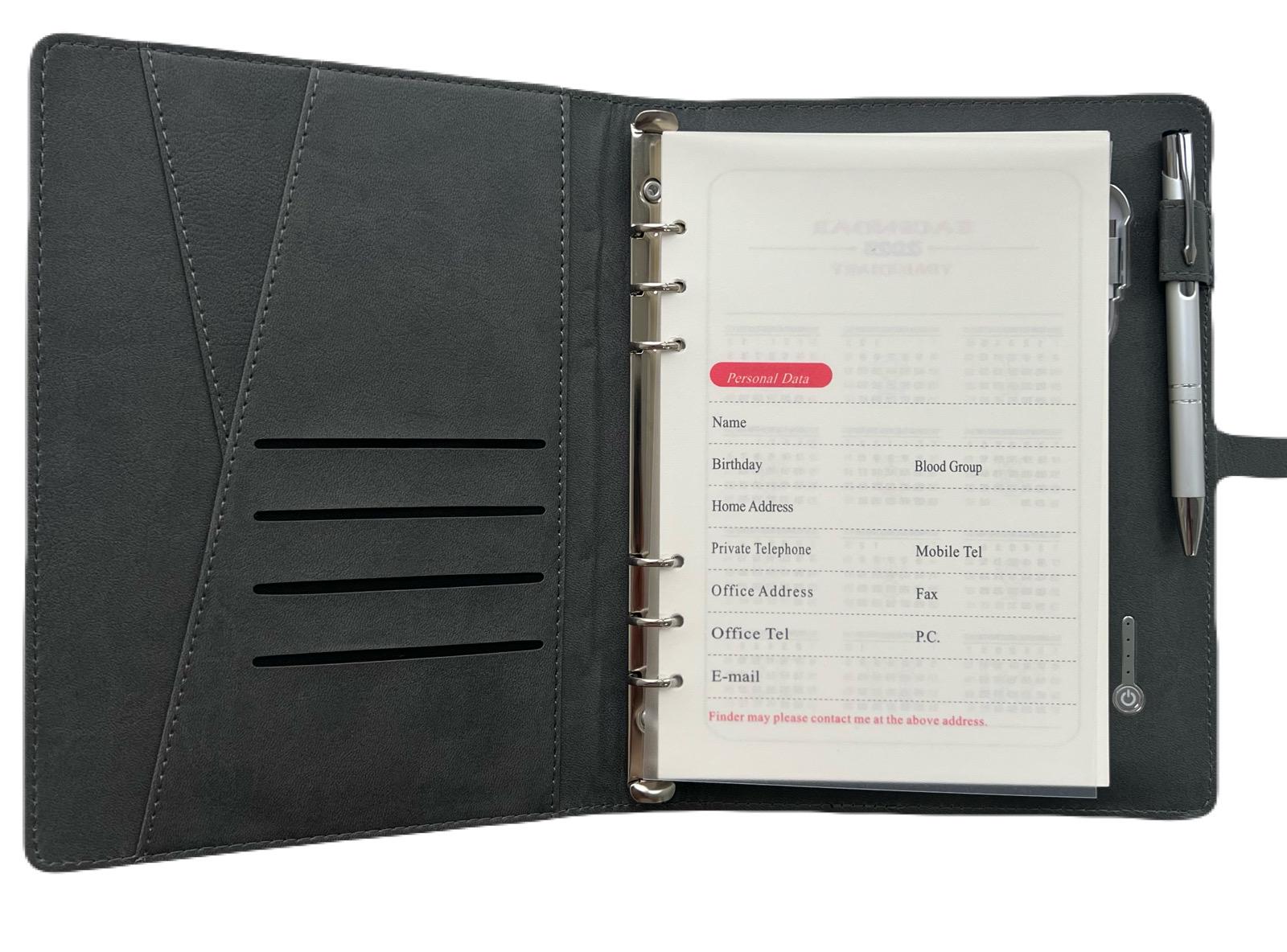 Блокнот-ежедневник AB tech Colorful c беспроводной зарядкой/Power Bank и USB flash 16 Gb Серый - фото 5 Блокнот-ежедневник AB tech Colorful c беспроводной зарядкой/Power Bank и USB flash 16 Gb Серый - фото 5