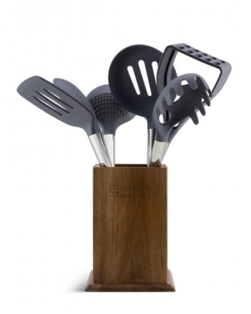 Набор кухонных принадлежностей Edenberg из нейлона с деревянной подставкой 7 предметов (EB-7792)