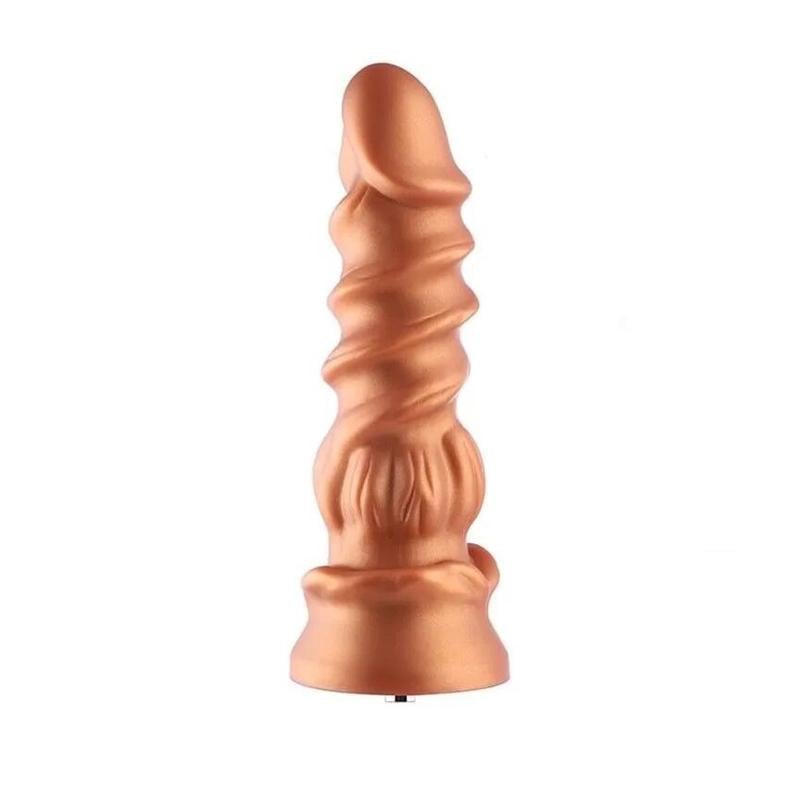 Фаллоимитатор-насадка реалистичный Hismith Spiral Grain Silicone Dildo Monster Series 21,5 см Телесный (40502)