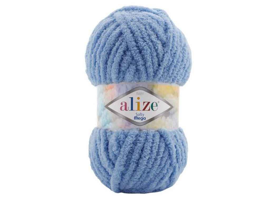 Пряжа Alize Softy Mega 100% микрополиэстер 100 г 70 м 5 шт. цвет 374 Джинс (969538)