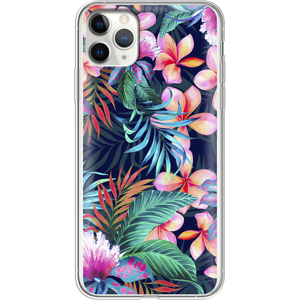 Чохол Boxface iPhone 11 Pro Max flowers in the tropics Прозорий силікон (38194-up1971-38194)