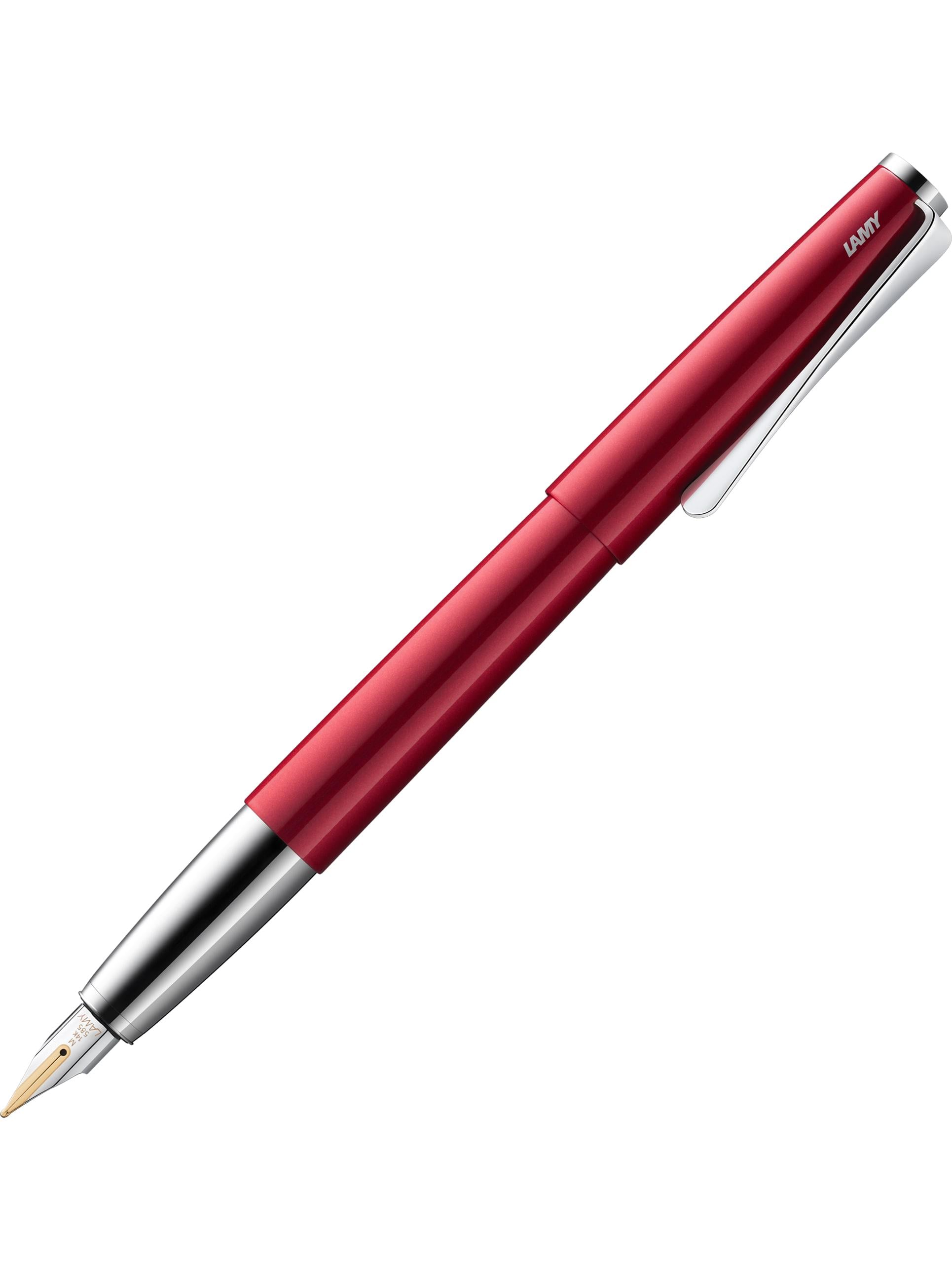 Письменная ручка чернильная Lamy Studio F чернила синие T10 Красный лакированный (4038148)