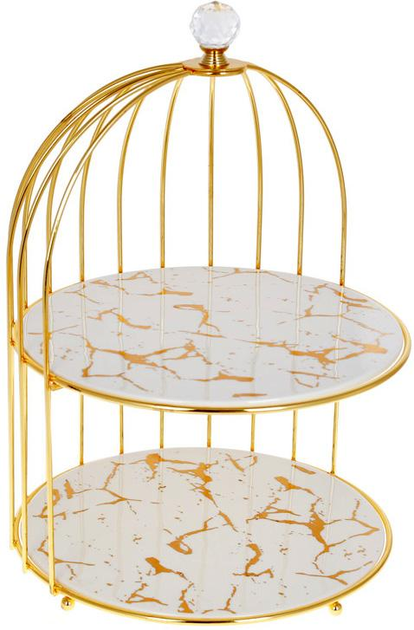 Этажерка подставка двухуровневая для косметики 20х35,5 см