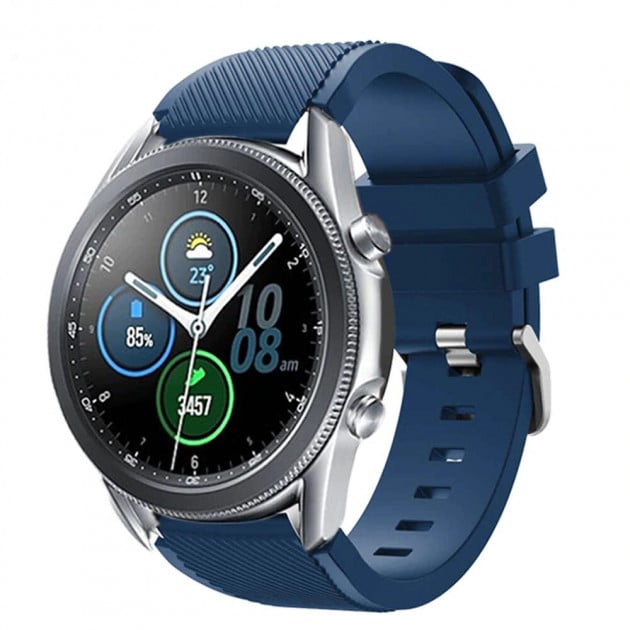 Силиконовый ремешок Watchbands для Samsung Galaxy Watch 3 45 мм Синий - фото 2