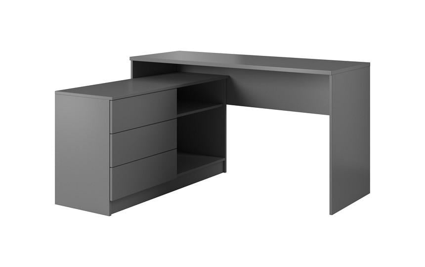 Стіл офісний письмовий Perfect Home Тео 3S/138 з 3 шухлядами Графіт (PFH-091166)
