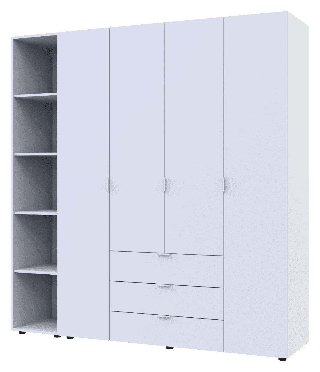 Комплект шкафов для одежды Doros Гелар 193,2х49,5х203,4 см 2 шт. Белый (DRS-011183)