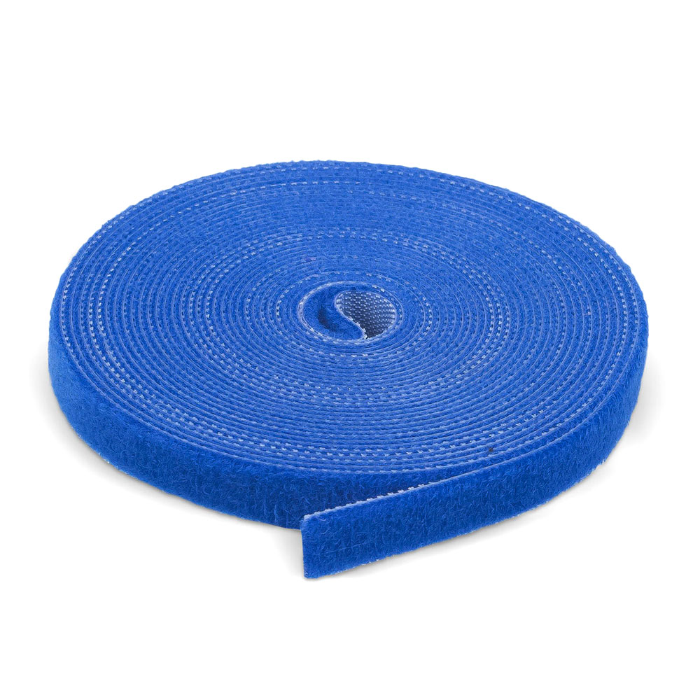 Стяжки на липучке Voltronic многоразовые для упорядочения кабелей 15 мм 45 м. Синий (20760)