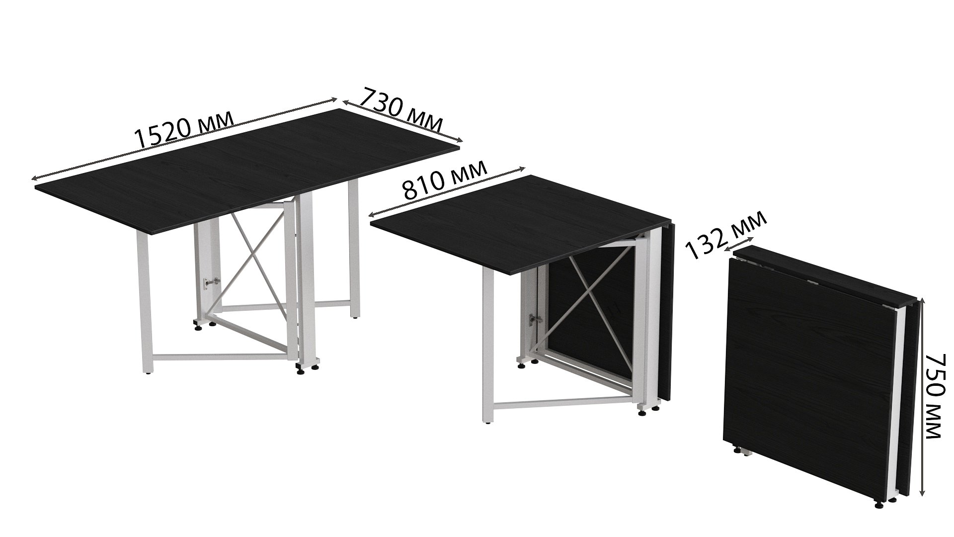 Стол-книжка трансформер Ferrum-decor Orion 2 16 мм 750x1520x730 мм Белый/Сосна Кембра (ORI210) - фото 2 Стол-книжка трансформер Ferrum-decor Orion 2 16 мм 750x1520x730 мм Белый/Сосна Кембра (ORI210) - фото 2