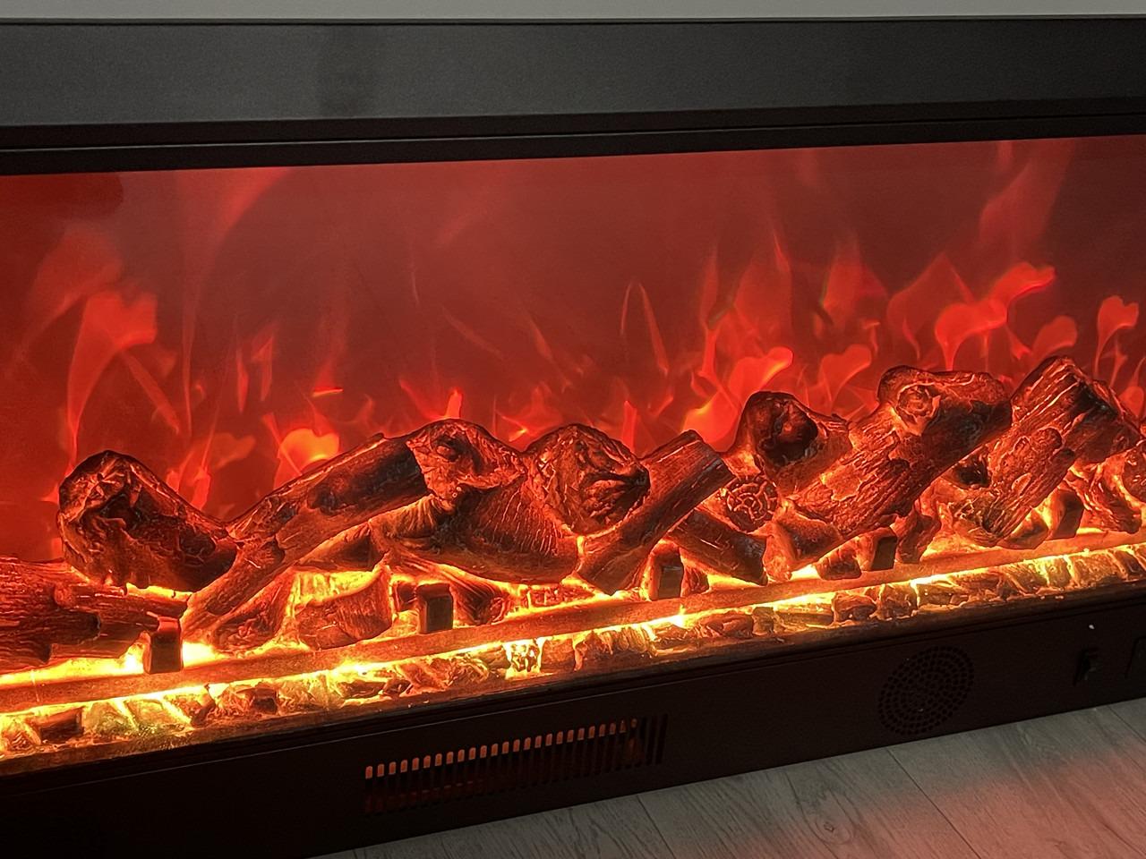 Електричний камін Logos Long 158 1500 Вт Bluetooth звук потріскування дров White/Black (10080146) - фото 5