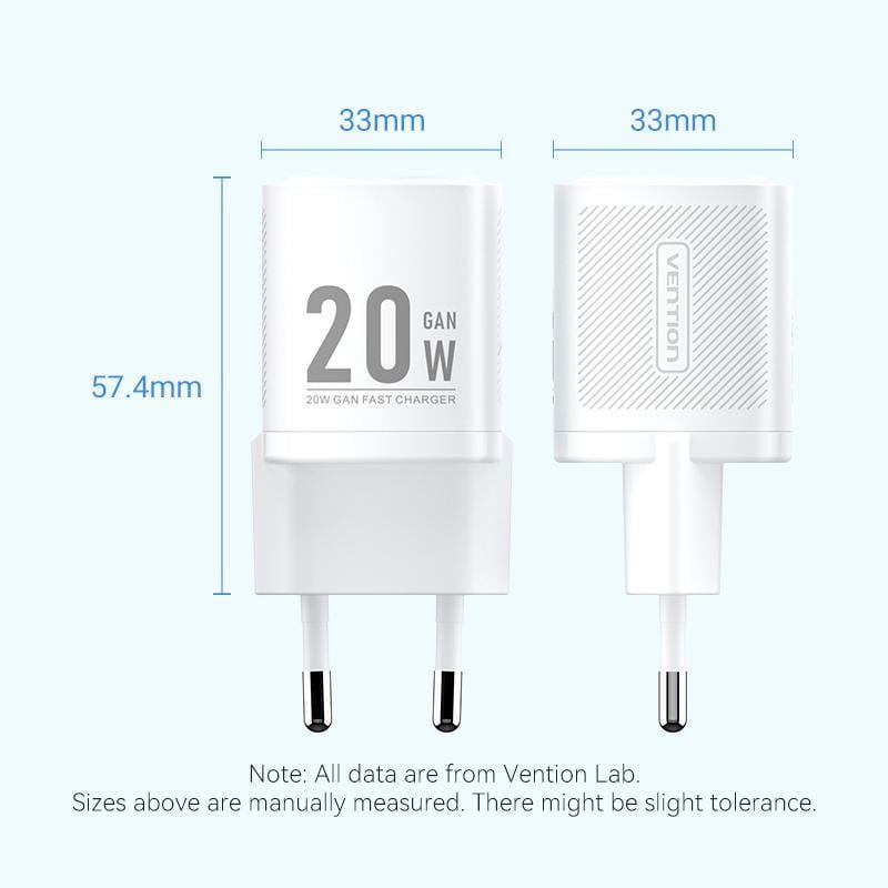 Зарядное устройство для Vention 20W GaN III Type-C 1C EU быстрая зарядка 20Вт Черный (FEPB0-EU) - фото 12 Зарядное устройство для Vention 20W GaN III Type-C 1C EU быстрая зарядка 20Вт Черный (FEPB0-EU) - фото 12