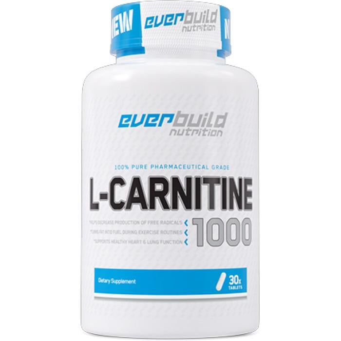 Карнитин тартрат Everbuild Nutrition L-Carnitine 1000 мг 30 таб.