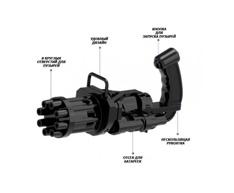 Пулемет игрушечный Gatling 950WJ генератор мыльных пузырей - фото 4