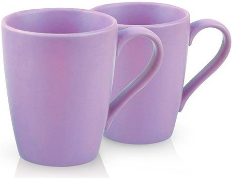 Набор керамических кружков Fissman Sunshine 300 мл 2 шт. Фиолетовый матовый - фото 3 Набор керамических кружков Fissman Sunshine 300 мл 2 шт. Фиолетовый матовый - фото 3