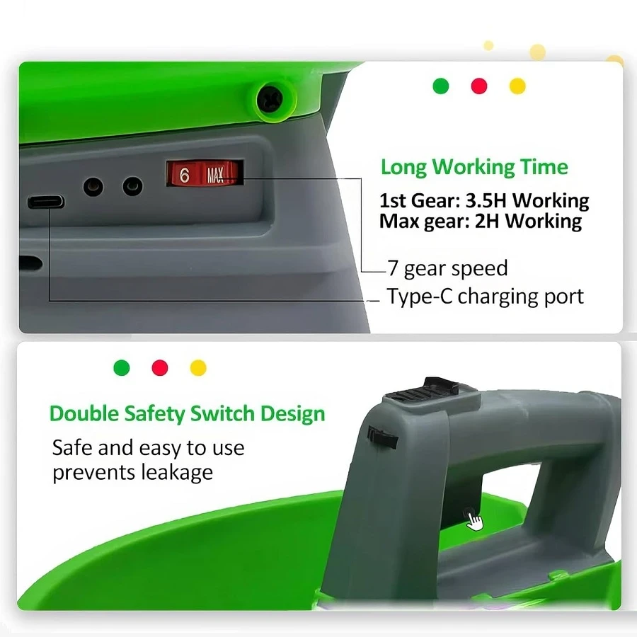 Саджалка акумуляторна SR1 з USB-зарядкою для добрив/насіння 2000 mAh - фото 5 Саджалка акумуляторна SR1 з USB-зарядкою для добрив/насіння 2000 mAh - фото 5