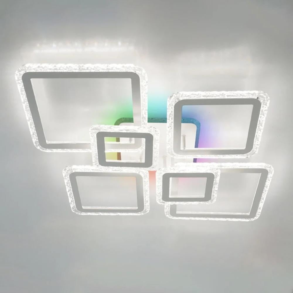 Люстра світлодіодна ESLLSE SMART OVAL ICE RGB 120W 7S/960x750x110/220V/IP20 White (27712811)