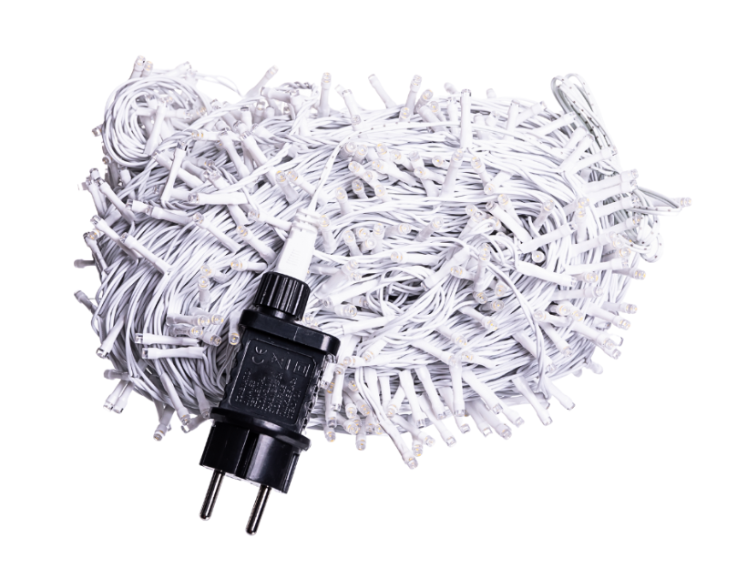 Гирлянда нить уличная 1000 LED 100 м от сети белая нить Желтый - фото 5 Гирлянда нить уличная 1000 LED 100 м от сети белая нить Желтый - фото 5