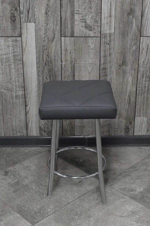 Табурет кухонний Tutty+ Ромб 30х30х45 см Сірий/Хром (28374399)