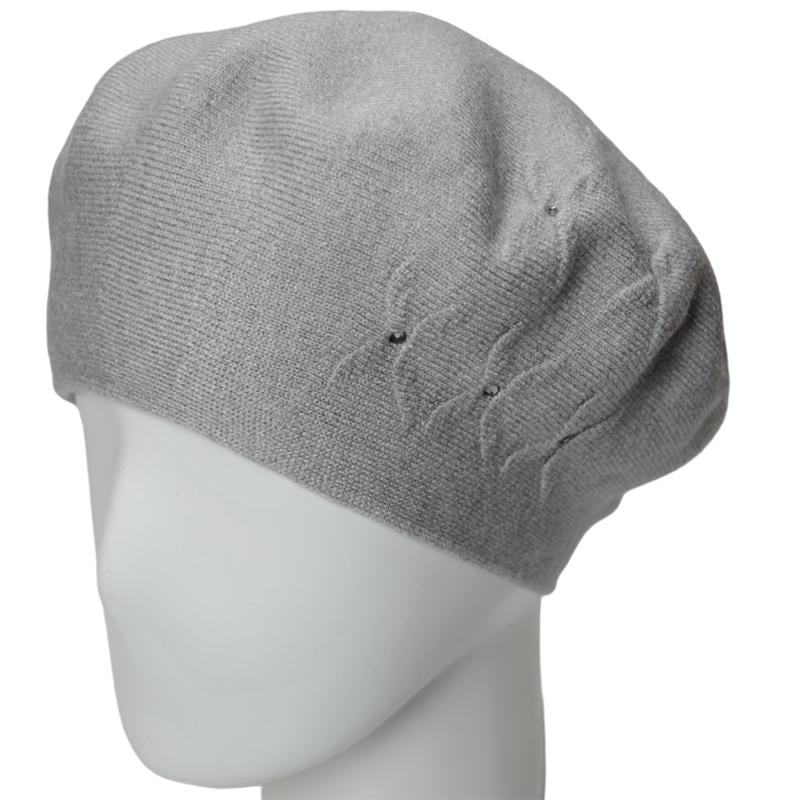 Берет женский из вискозной пряжи Novita Бинго L р. 57-58 Серый